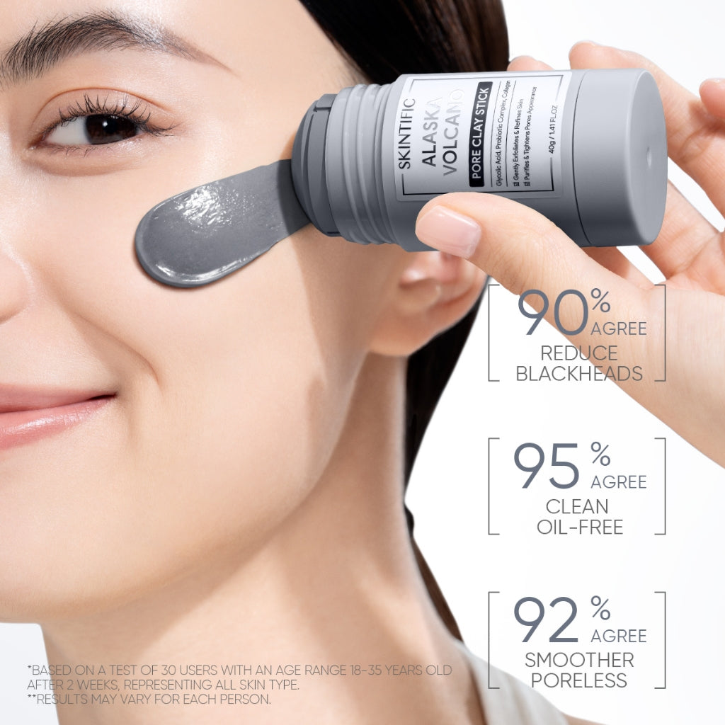 ALASKA VOLCANO REDUCE BLACKHEADS DEEP PORES CLEANSING CLAY MASK STICK 40G